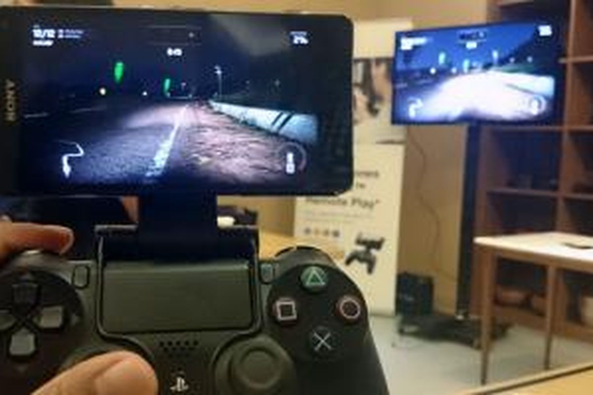 Fitur PS4 Remote Play saat dicoba di Xperia Z3 Compact.