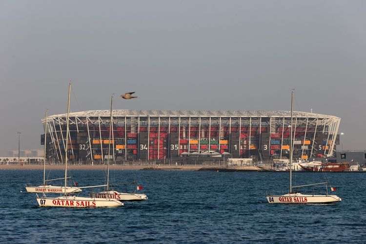 Stadion 974 di Doha, Qatar, dibangun menggunakan bahan yang bisa didaur ulang. Stadion berkapasitas 40.00 tempat duduk ini merupakan salah satu venue Piala Dunia 2022.