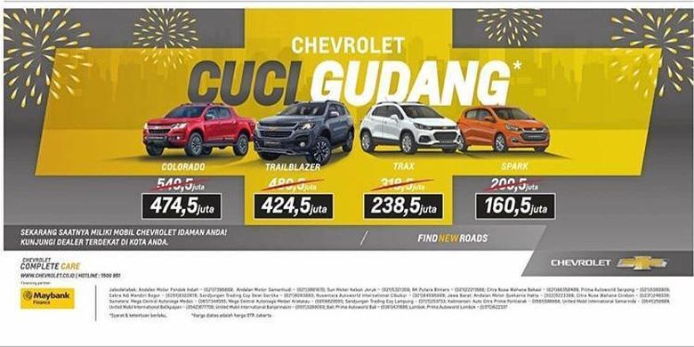 Program cuci gudang Chevrolet