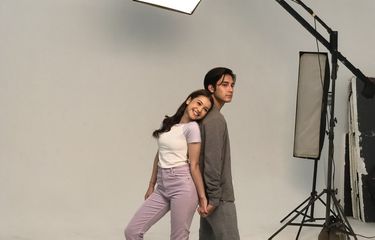 Sandrinna Michelle dan Junior Roberts di Menteng Dalam, Jakarta Selatan, Jumat (26/1/2024). 