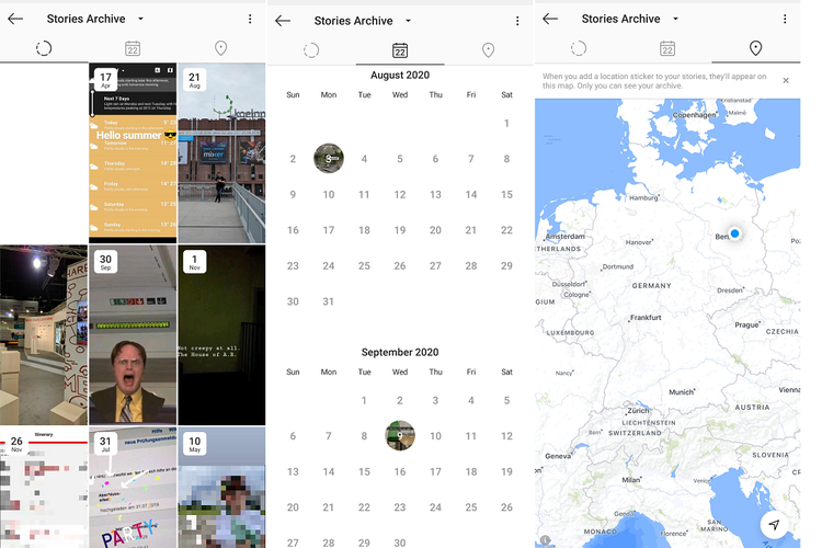 Fitur arsip story yang sedang dikembangkan Instagram.