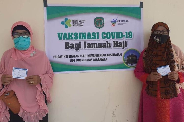 Calon Jemaah Haji (CJH) di Kabupaten Luwu Utara, Sulawesi Selatan, mulai menjalani vaksinasi covid-19