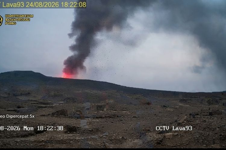 Belum Berhenti hingga Pagi, Gunung Anak Krakatau Sudah 26 Kali Erupsi