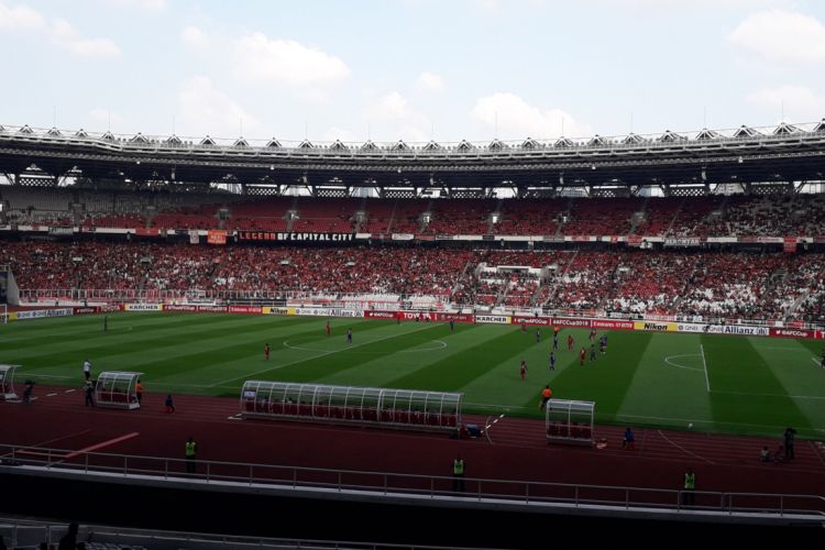 Laga babak penyisihan Grup G Piala AFC 2019 antara Persija Jakarta vs Becamex Binh Duong di Stadion Utama Gelora Bung Karno, Jakarta, Selasa (26/2/2019).