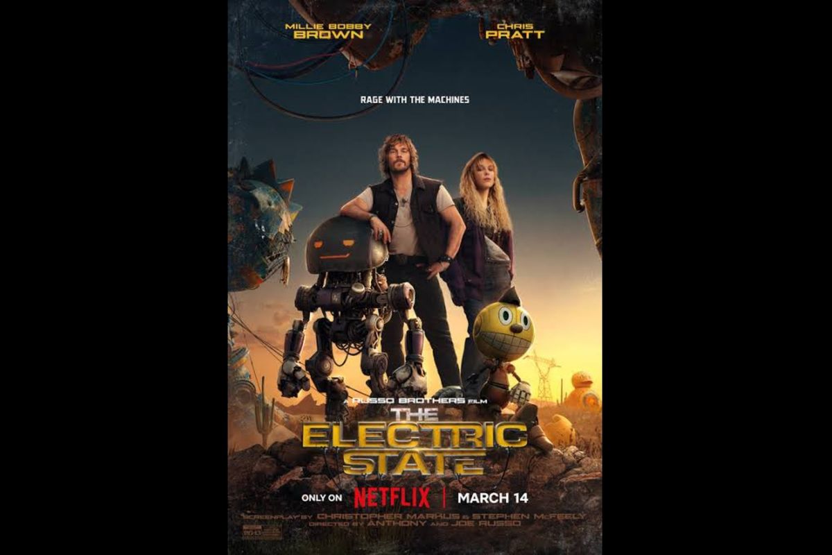 Film The Electric State (2025) tayang mulai 14 Maret di Netflix.