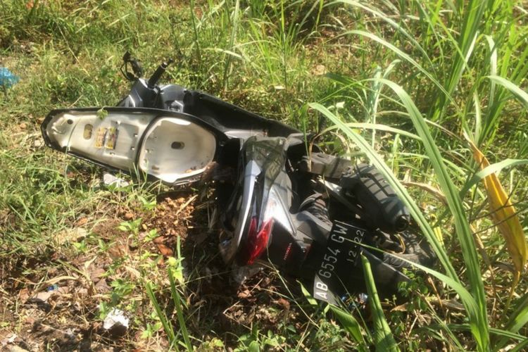 Kendaraan yang digunakan Suami Istri dalam kecelakaan di Jalan Wonosari-Semanu, Gunungkidul 