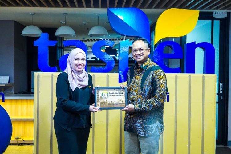 Taspen menerima kunjungan kerja dari jajaran delegasi Tabung Amanah Pekerja (TAP) Brunei Darussalam, di Kantor Pusat Taspen, Selasa (17/10/2023). 