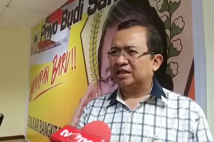 Bakal calon Ketua Umum Partai Golkar Priyo Budi Santoso di Jakarta, Kamis (21/4/2016)