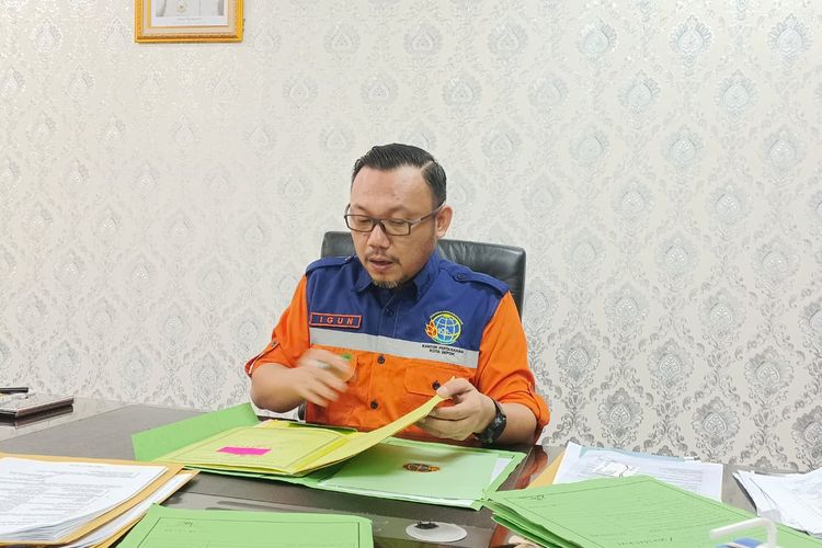 Kepala Kantor Pertanahan Indra Gunanwan saat ditemui di Kantor BPN, Depok, Kamis (6/4/2023) 
