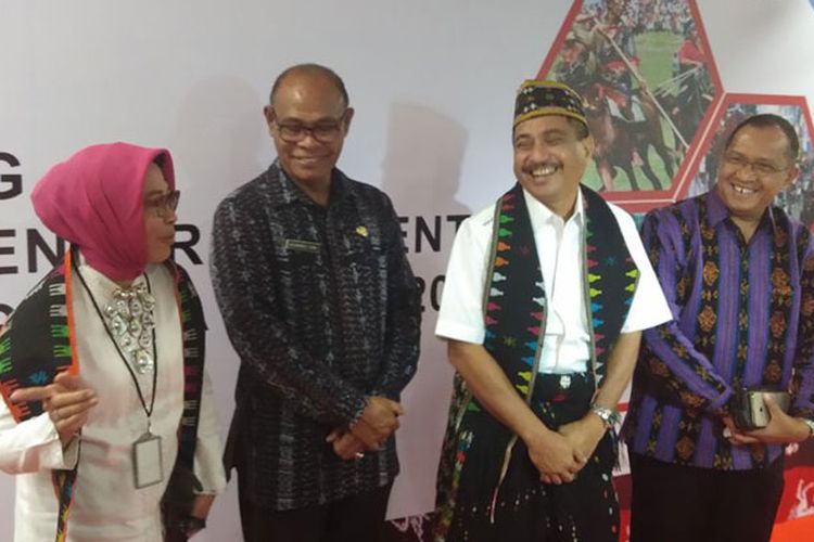 Peluncuran 4 Top Event Pariwisata NTT 2018 di Balairung Soesilo Soedarman, Kementerian Pariwisata, Jakarta, Kamis (7/6/2018). Empat top event NTT 2018 yang diluncurkan itu yakni Festival 1.001 Kuda Sandalwood dan Expo Tenun Ikat, Festival Likurai, Tour de Flores, dan Tour di Timor.