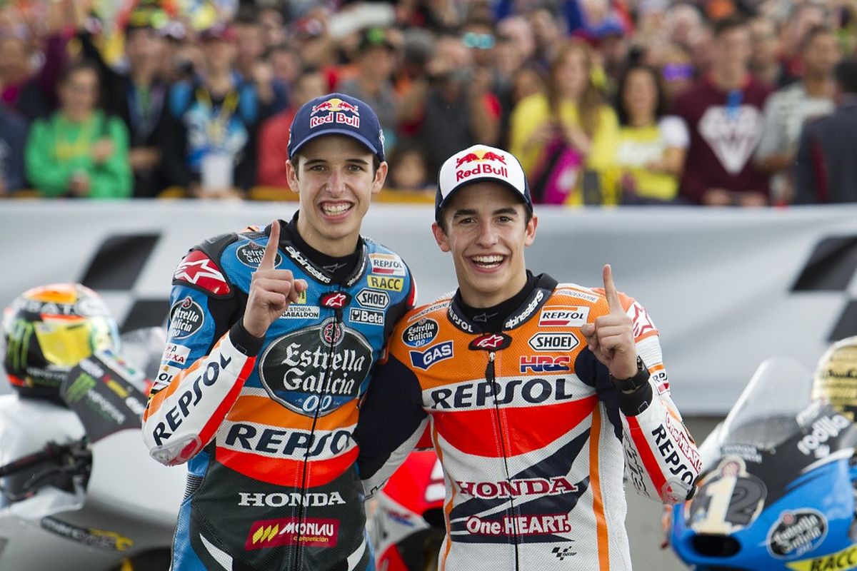 Alex Marquez resmi bergabung dengan Marc Marquez di Repsol Honda Team. AFP PHOTO/ JAIME REINA (Photo by JAIME REINA / AFP)