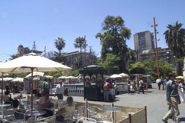 Plaza de Armas, Santiago, Cile, Amerika Selatan.