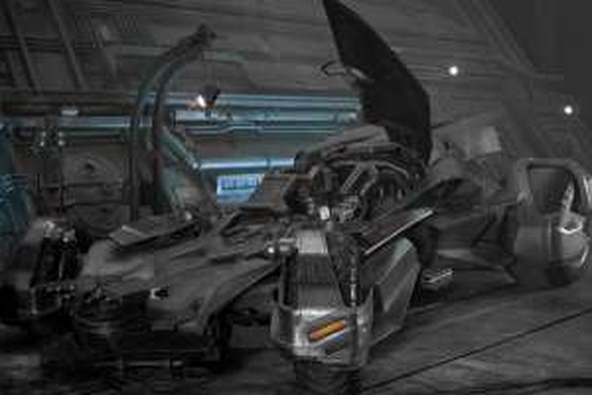 Batmobile terbaru yang akan digunakan dalam film Justice League.