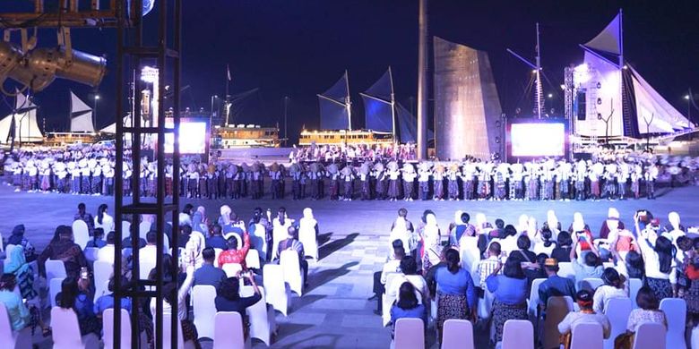 Konser Suara 1000 Sasando di Labuan Bajo, 29 September 2022. Hadir pada konser tersebut, Ibu Negara Iriana Joko Widodo.