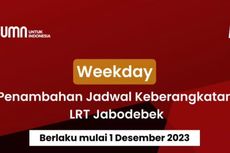Jadwal Terbaru LRT Jabodebek Mulai 1 Desember 2023