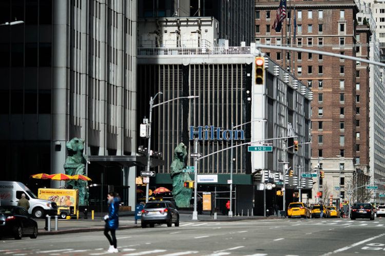 Hotel Hilton di pusat kota New York.