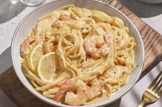 Resep Spageti Udang Lemon Creamy, Masakan Tumis Sederhana 