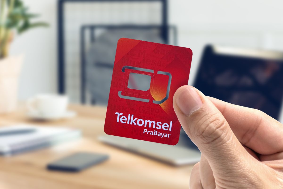 Ilustrasi kartu SIM Telkomsel.