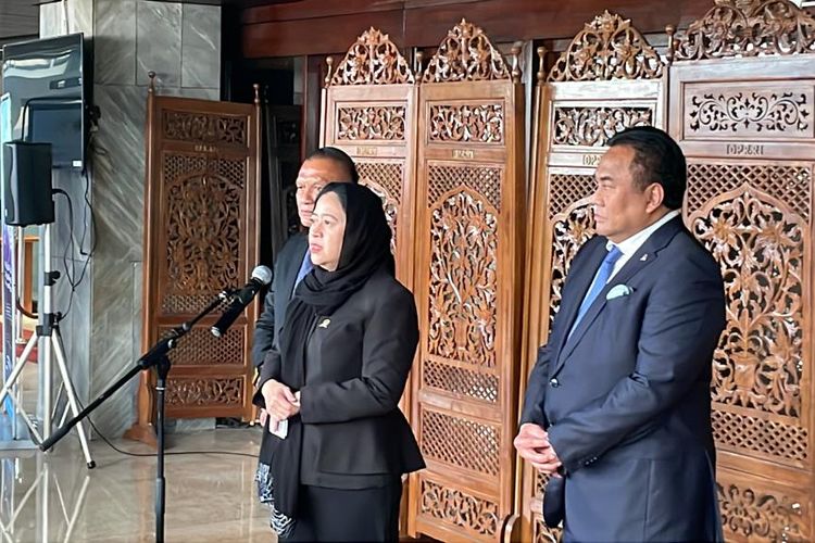 Ketua DPR RI Puan Maharani di Kompleks Parlemen, Senayan, Jakarta, Selasa (11/7/2023). 