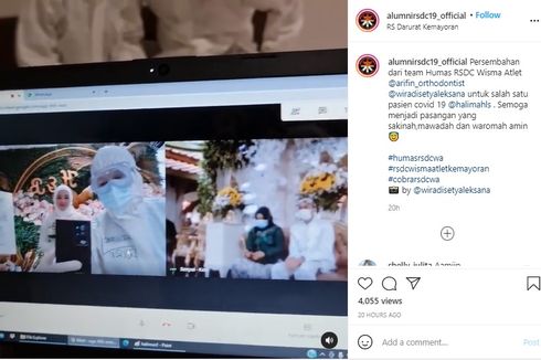 Kisah Relawan Tenaga Medis di RSD Wisma Atlet, Menikah Virtual karena Positif Covid-19