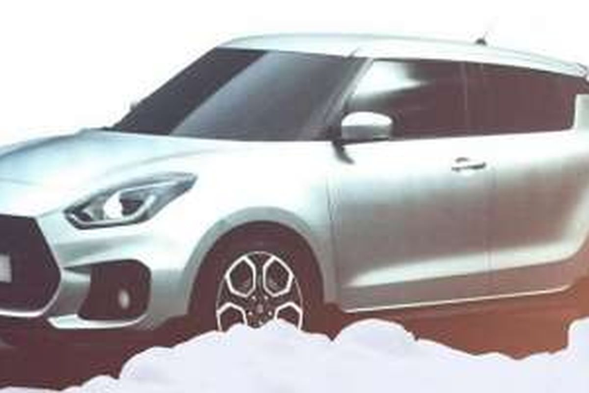 Tampilan Suzuki Swift model 2017 yang tersebar di dunia maya.