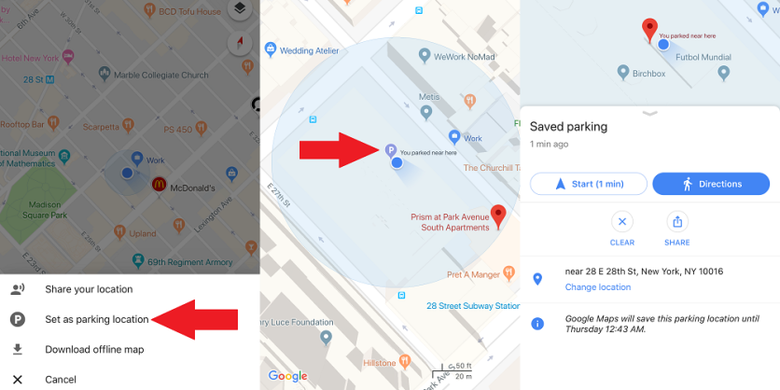 Google maps cara menandai lokasi parkir