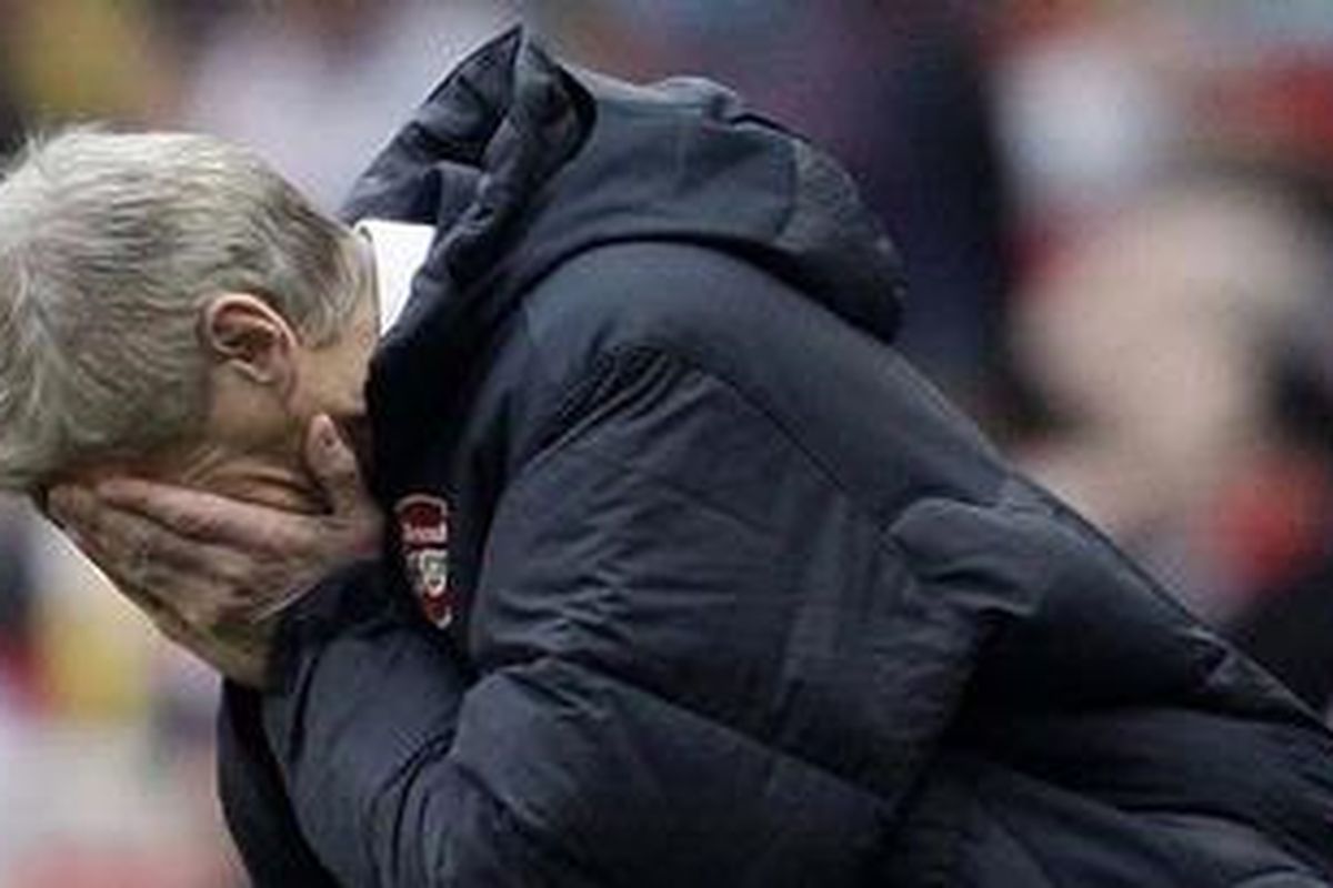Pelatih Arsenal Arsene Wenger.