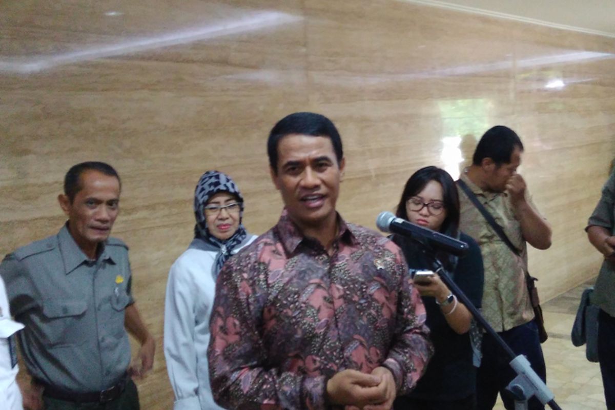 Menteri Pertanian (Mentan) Andi Amran Sulaiman di Kementerian Pertanian, Jakarta, Senin (5/6/2017).