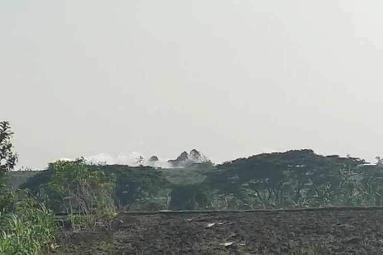 Kawah lumpur Kesongo di Blora meletus, Selasa (28/9/2021)