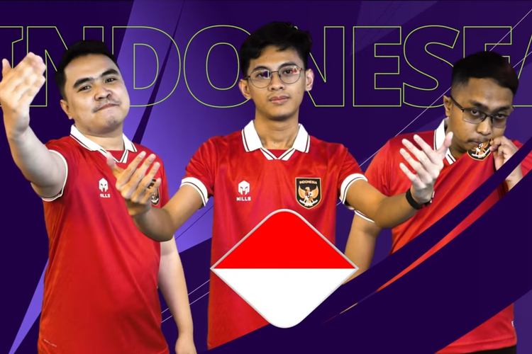 Timnas Indonesia di AFC eAsian Cup 2023 dari kiri ke kanan: Akbar Paudie, Rizky Faidan, Elga Cahya Putra