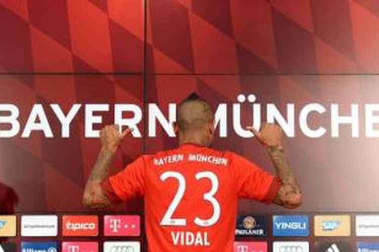 Gelandang Bayern Muenchen, Arturo Vidal.