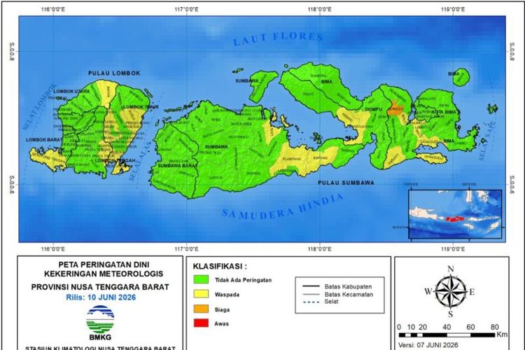 BMKG Sebut Kabupaten Bima Siaga Kekeringan, Satu-satunya di NTB