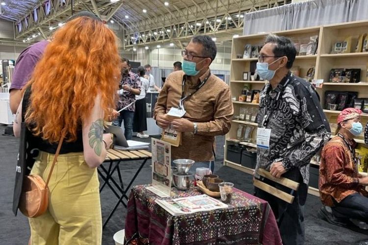  Sejumlah UKM sektor kopi dari Indonesia yang mengikuti ajang Specialty Coffe Expo yang berlangsung di Ernest N Morial Convention Center, New Orleans, Amerika Serikat.
