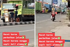 Viral, Video Sopir Truk Beli Siomay di Tengah Jalan Bikin Jalan Pantura Macet, Ini Kata Polisi...