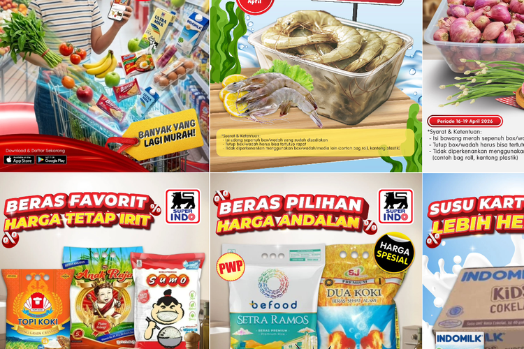Promo Superindo 17-22 April 2026, Beras Premium 5 Kg Harga Hemat Mulai Rp 73.500 