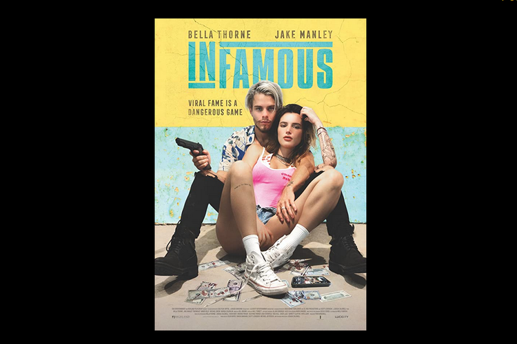 Dibintangi Bella Thorne dan Jake Manley, film Infamous (2020) akan tayang di Hulu 11 Oktober 2020.