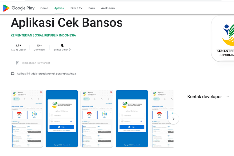 aplikasi bansos kemensos