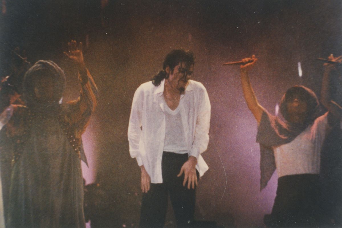 Michael Jackson saat konser Dangerous Tour di Monza, Italia, pada tahun 1992. 