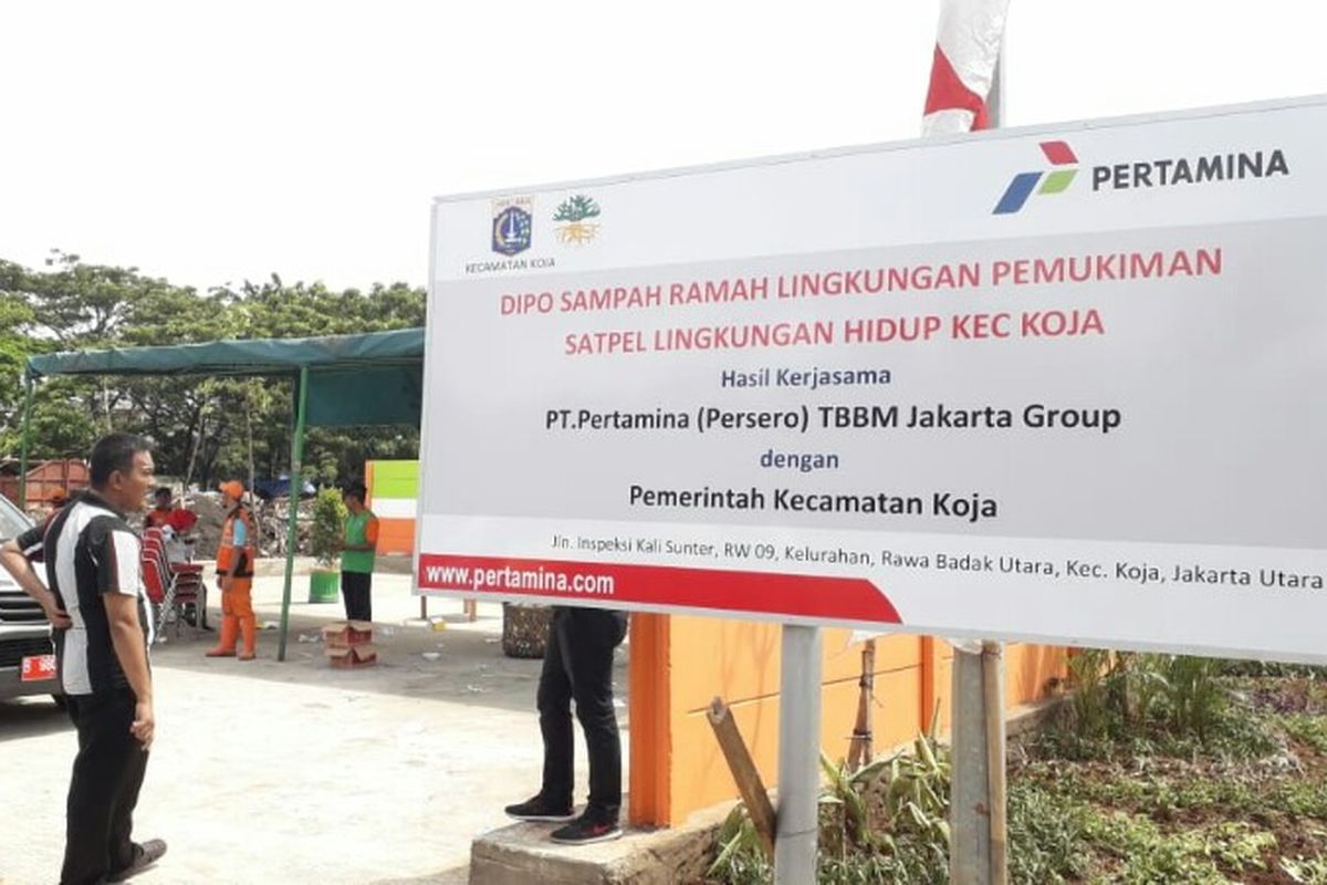 Dipo Sampah Ramah Lingkungan di Rawa Badak Utara,  Koja,  Jakarta Utara, diresmikan Jumat (14/12/2018).