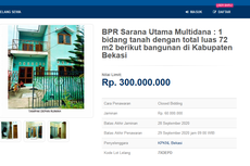 Lelang Rumah 2 Lantai di Bekasi Mulai Rp 300 Jutaan, Minat?