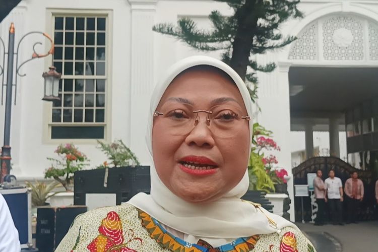 Wakil Ketua Umum PKB Ida Fauziyah di Kompleks Istana Kepresidenan, Jakarta, Rabu (22/5/2024).