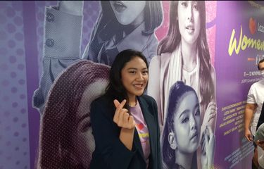 Putri Tanjung saat ditemui usai acara konferensi pers Lazada Woman Fest, Rabu (2/11/2022)