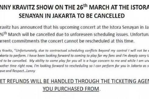 Lenny Kravitz Umumkan Pembatalan Konsernya di Jakarta