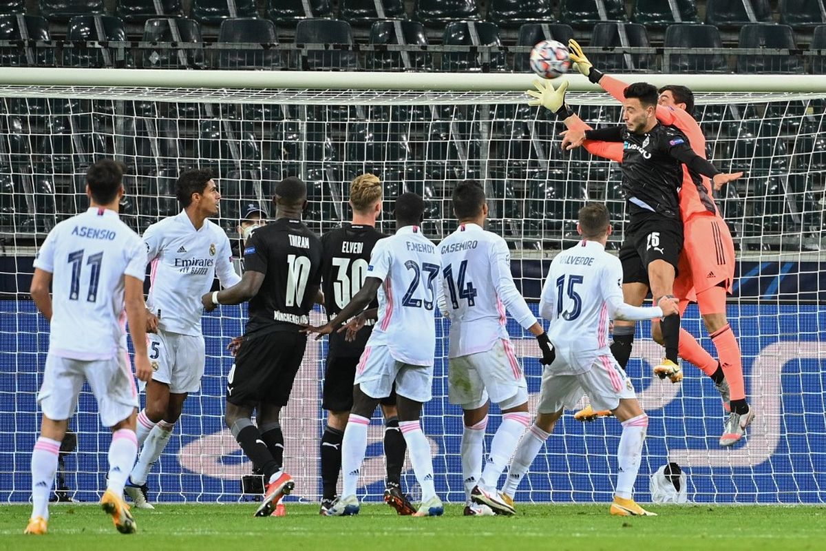 Laga Borussia Moenchengladbach vs Real Madrid pada matcdahy kedua Grup B Liga Champions di Stadion Borussia Park, Selasa (27/10/2020) atau Rabu dini hari WIB. 