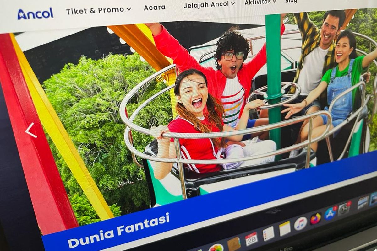 Ilustrasi cara bel tiket Dufan online via website Ancol.com.