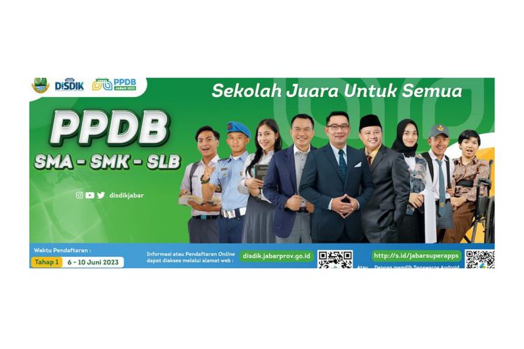 PPDB Jawa Barat 2023 SMA, SMK, cek syarat, jadwal, kuota dan jalur. 