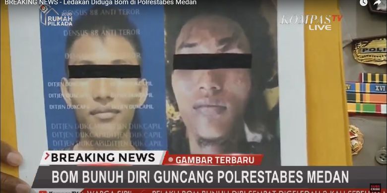 Wajah pelaku bom bunuh di Mapolrestabes Medan yang dirilis polisi, Rabu (13/11/2019).  Pelaku diketahui berinisial RMN.