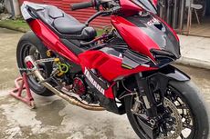Modifikasi Yamaha MX-King Bergaya Ducati V4S