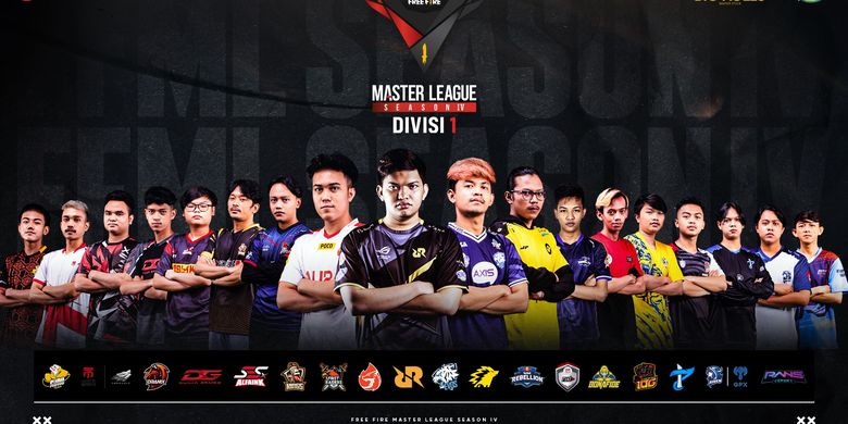 Poster Free Fire Master League (FFML) Season IV Divisi 1.