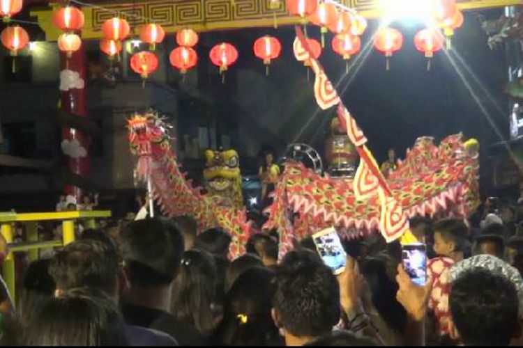 Sebanyak sebelas klub barongsai dan naga memeriahkan perayaan Imlek di Kota Pangkal Pinang.